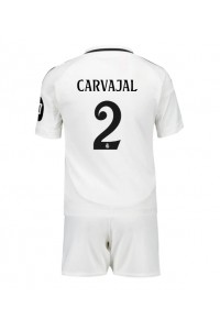 Fotbalové Dres Real Madrid Daniel Carvajal #2 Dětské Domácí Oblečení 2024-25 Krátký Rukáv (+ trenýrky)